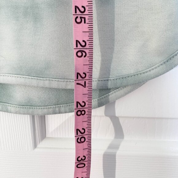 Cupio White and Teal Tie Dye Soft Loungewear Top Pullover Comfy Size Medium - Picture 6 of 7